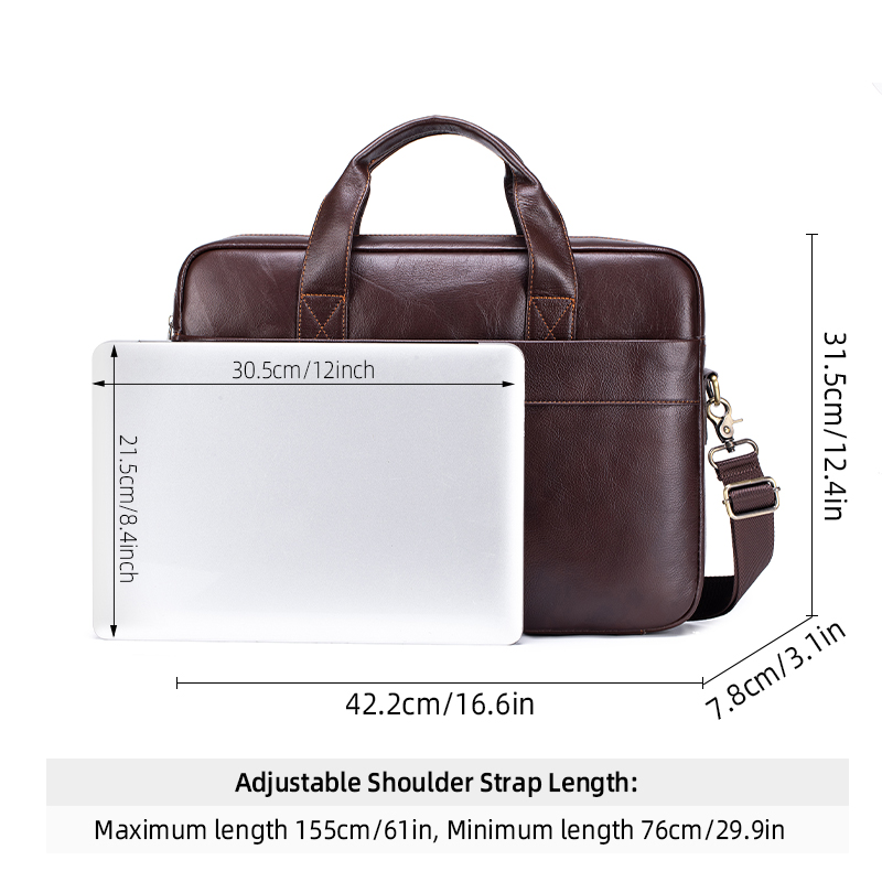 Genuine Leather Men's Briefcas - đánh giá và giá Luxury Bags That Fit Laptop