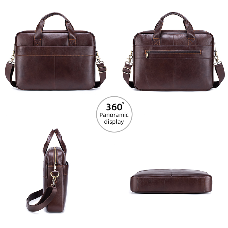 Genuine Leather Men's Briefcas - đánh giá và giá Luxury Bags That Fit Laptop
