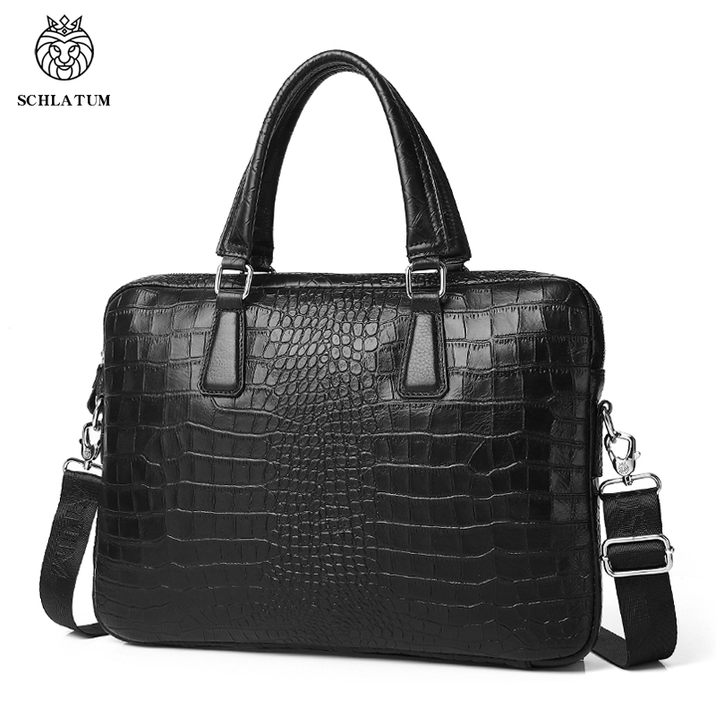 SCHLATUM Genuine Leather Croco - đánh giá và giá Luxury Bags That Fit Laptop