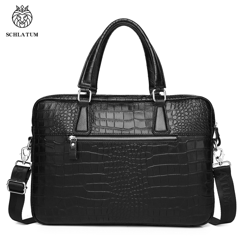 SCHLATUM Genuine Leather Croco - đánh giá và giá Luxury Bags That Fit Laptop