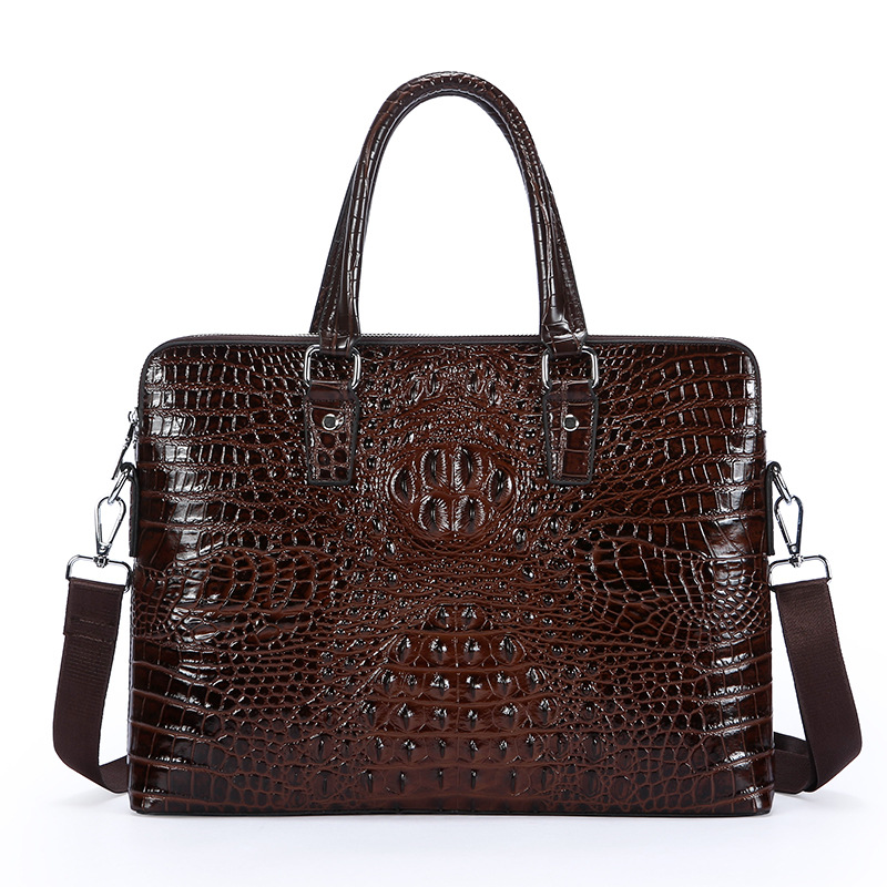 New Crocodile Grain Laptop Bag - đánh giá và giá Luxury Bags That Fit Laptop