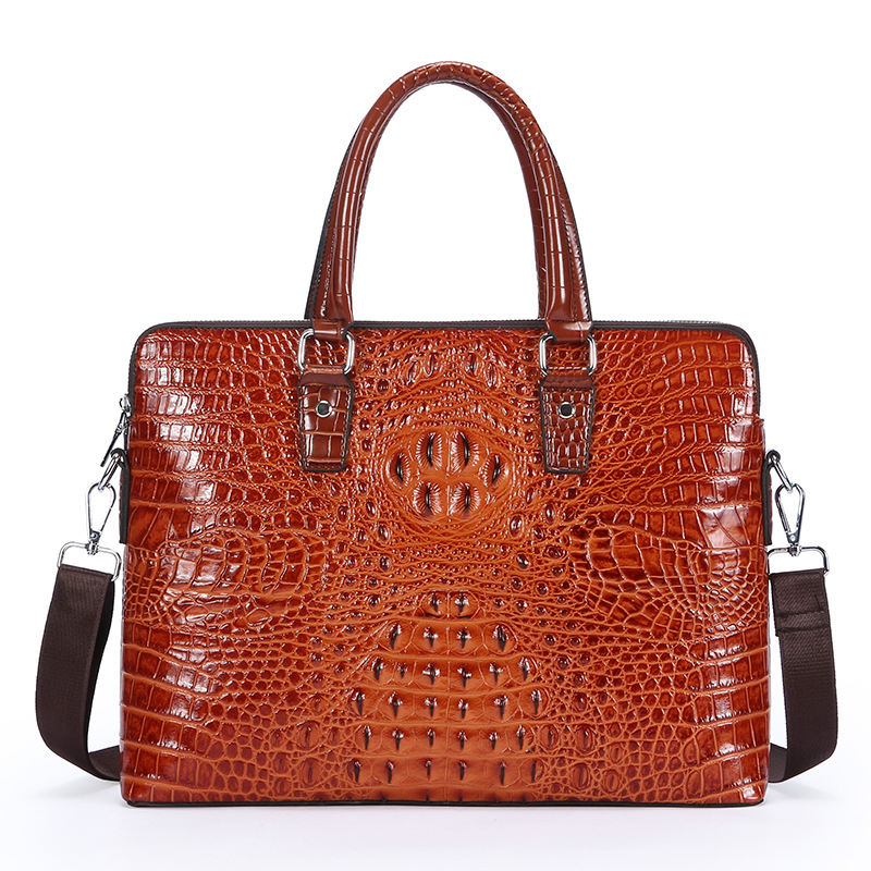 New Crocodile Grain Laptop Bag - đánh giá và giá Luxury Bags That Fit Laptop