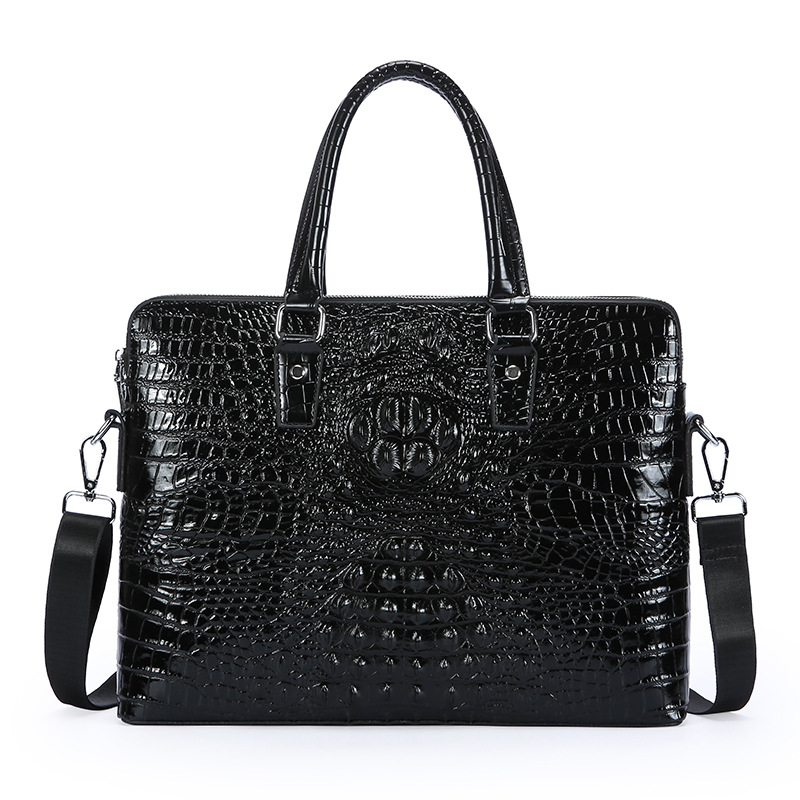 New Crocodile Grain Laptop Bag - đánh giá và giá Luxury Bags That Fit Laptop