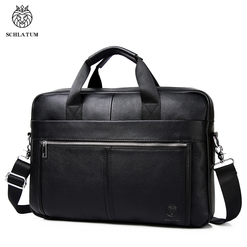 SCHLATUM Genuine Leather Brief - đánh giá và giá Luxury Bags That Fit Laptop