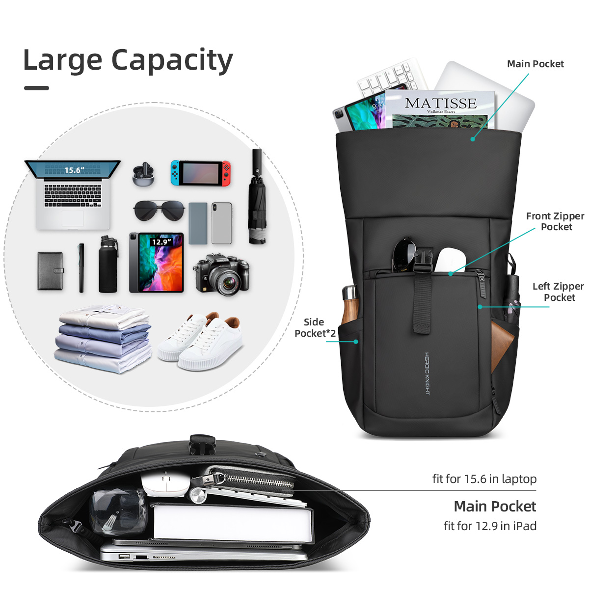 Heroic Knight Luxury Rolltop B - đánh giá và giá Luxury Bags That Fit Laptop